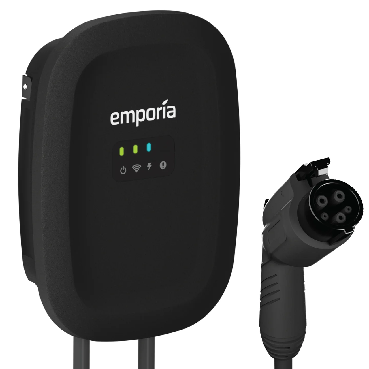 Emporia EV Charger with Smart Load Management (Black, Hardwire, J1772)