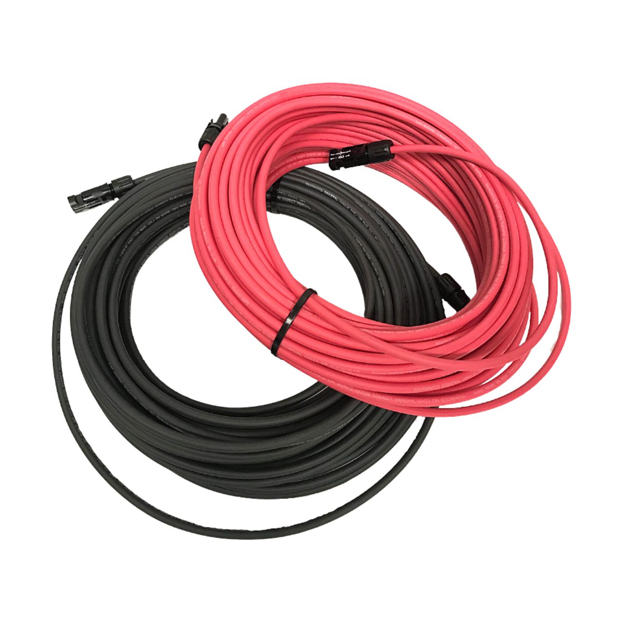 10 Gauge PV Wire Set 100' (Black + Red Pair)